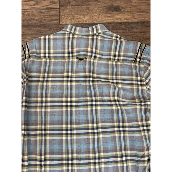 Robert Graham The Freshly Laundered Shirt Cotton Plaid Blue Green Size 2XL XXL - Picture 6 of 6